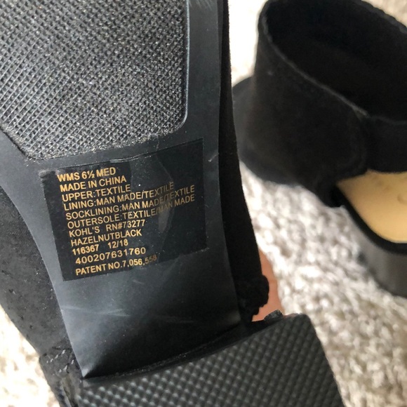 .SOLD. Lauren Conrad Black Peep Toe Boots 6 1/2 - Picture 6 of 8